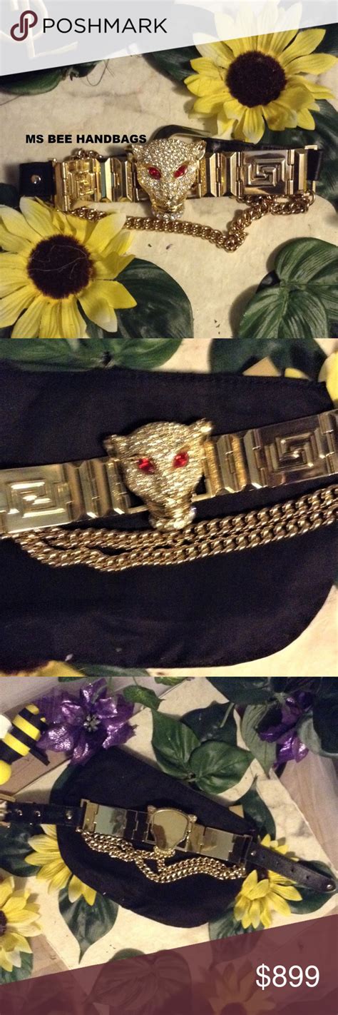 versace x h&m panther choker with crystal encrusted|versace handbags.